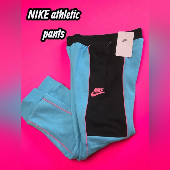 Nike Youth Colorblock Joggers - Turquoise Black Pink - Picture 1 of 2